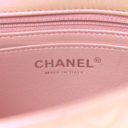 Chanel Iridescent Calfskin Quilted Mini Rectangular Flap Pink 6 of 11