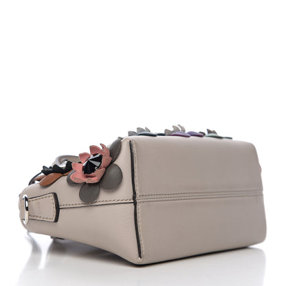 Fendi Vitello Dolce Crystal Flowerland Studded Mini By The Way Boston Bag Grigio Polvere Multicolor 3 of 10