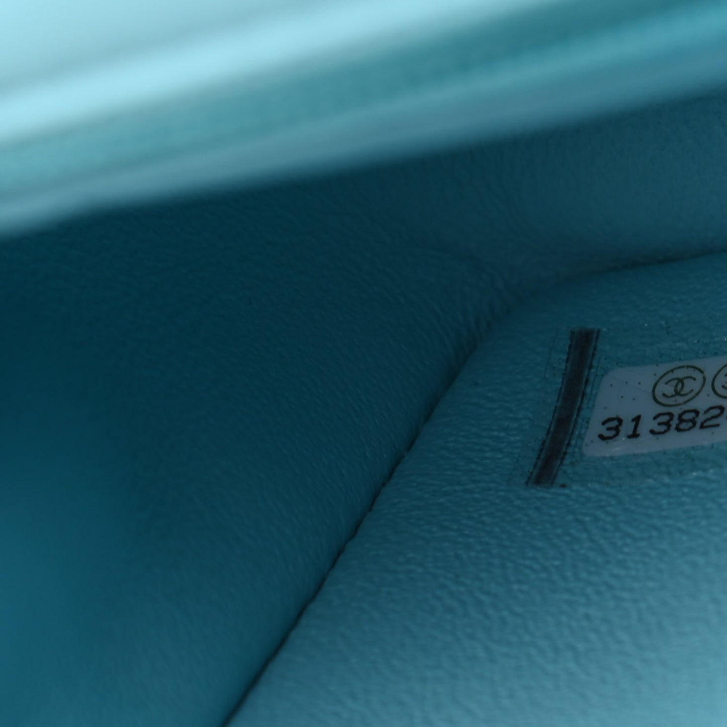 Lambskin Quilted Mini Rectangular Flap Neon Blue