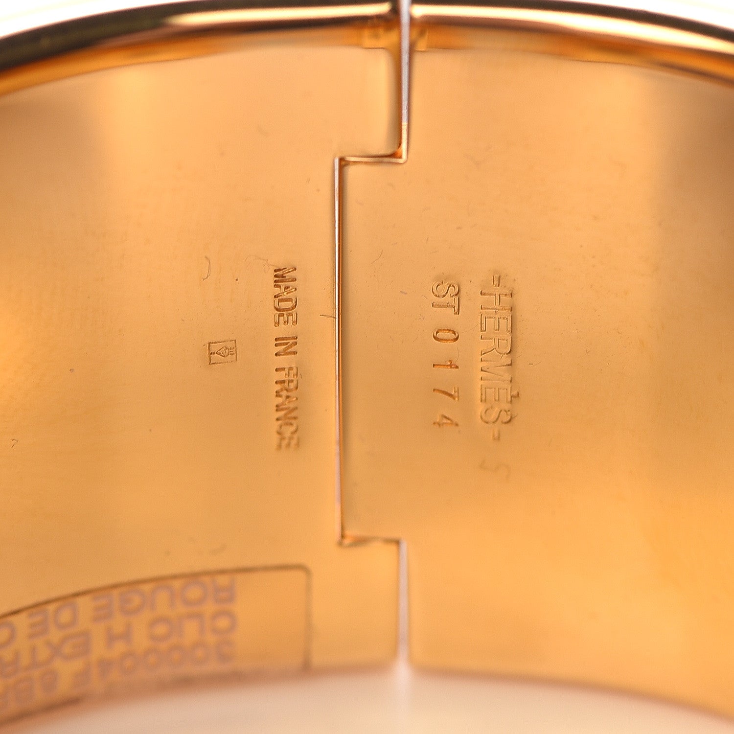 Hermes Enamel Extra Wide Clic Clac H Bracelet PM Rouge De Chine 4 of 4