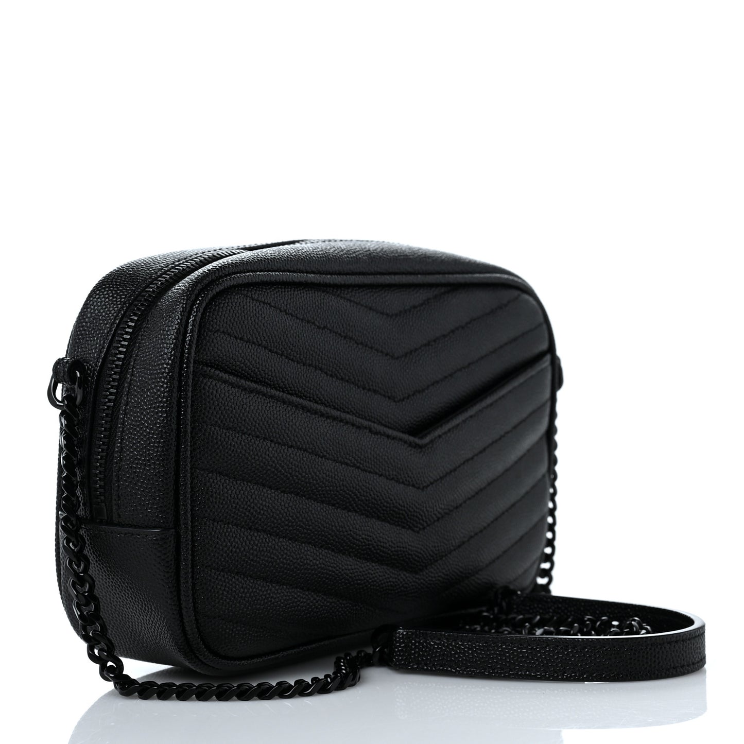Grain De Poudre Matelasse Monogram Mini Lou Camera Bag Black