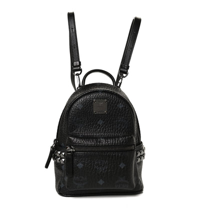 MCM Visetos Side Stud X-Mini Stark Bebe Boo Backpack Black 1 of 13