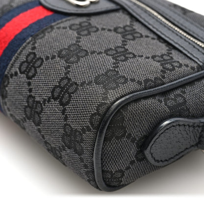 Gucci X BALENCIAGA BB Monogram Web Mini Ophidia Shoulder Bag Black 10 of 10