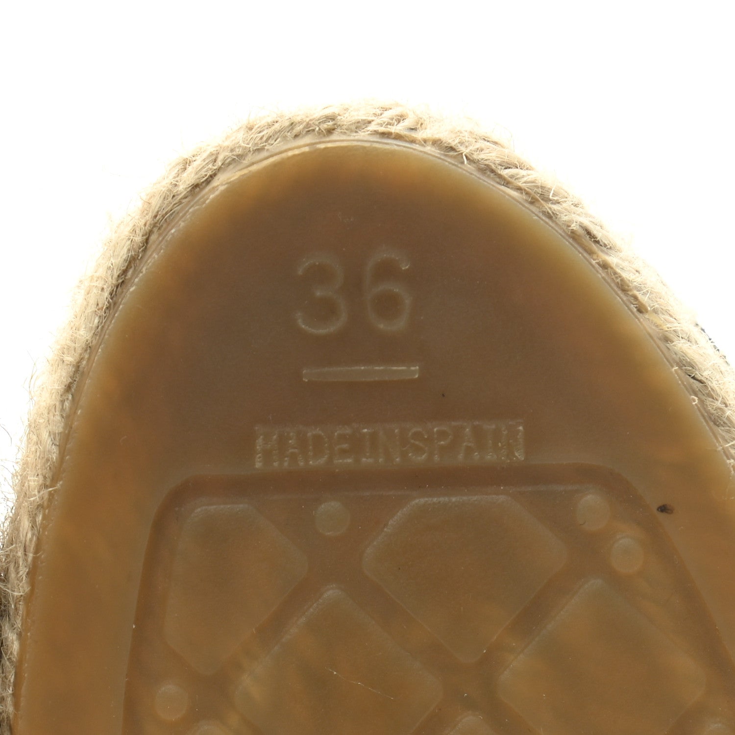 Chanel Lambskin Grosgrain Quilted CC Chain Espadrille Mules 36 Beige Black 5 of 6