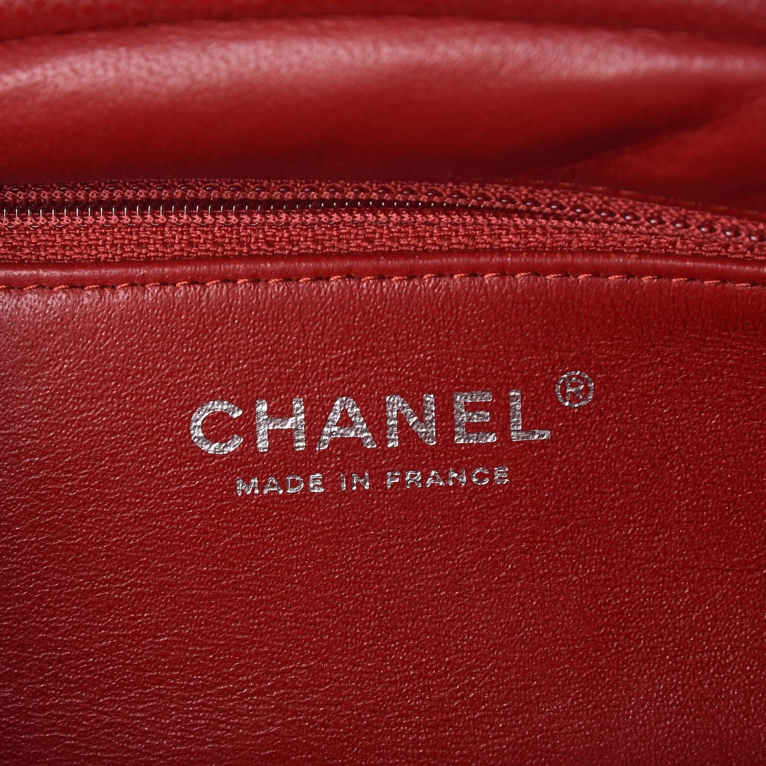 Chanel Caviar Quilted Timeless Clutch Red 6 of 7