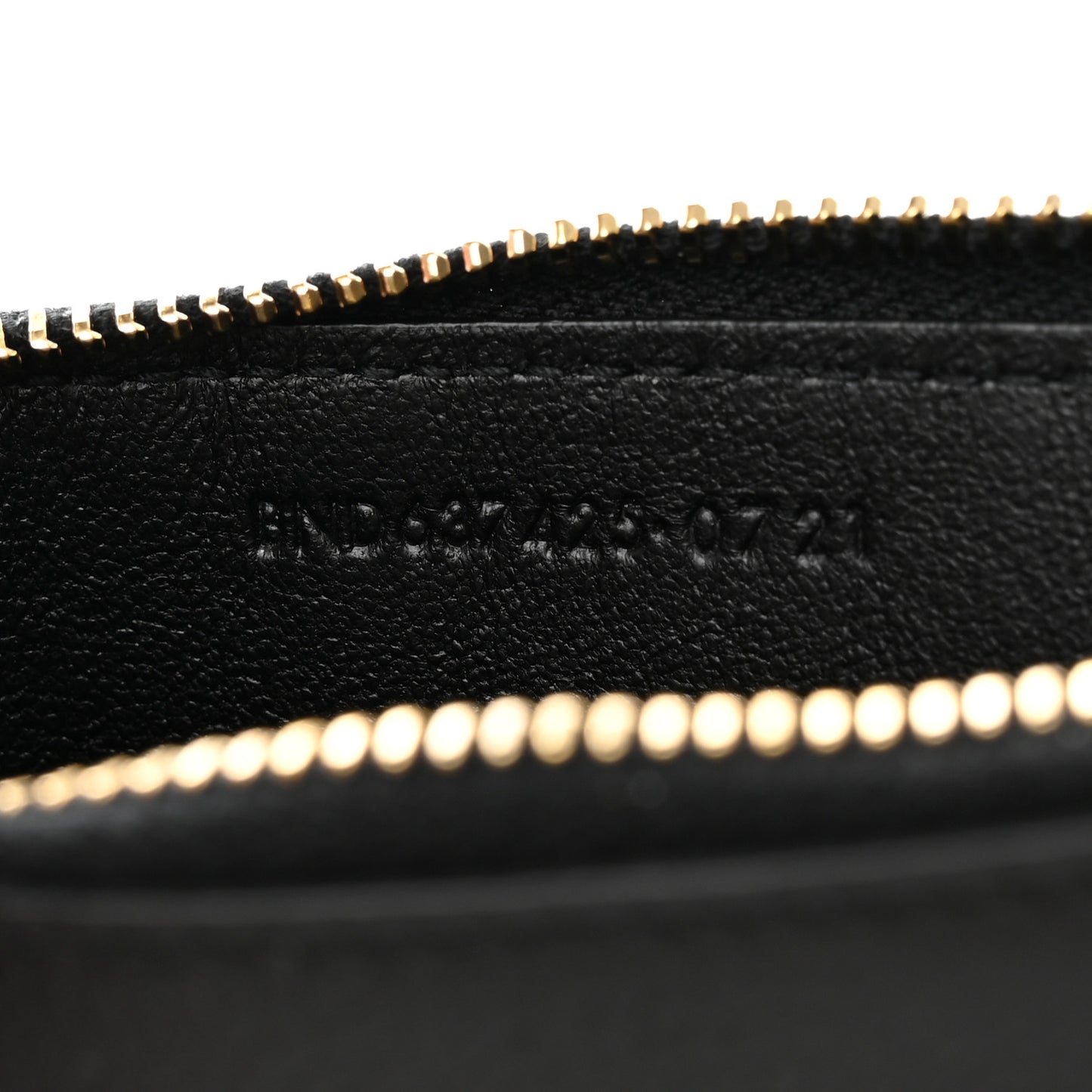 Grained Calfskin Monogram 5 Fragments Zip Pouch Card Holder Black