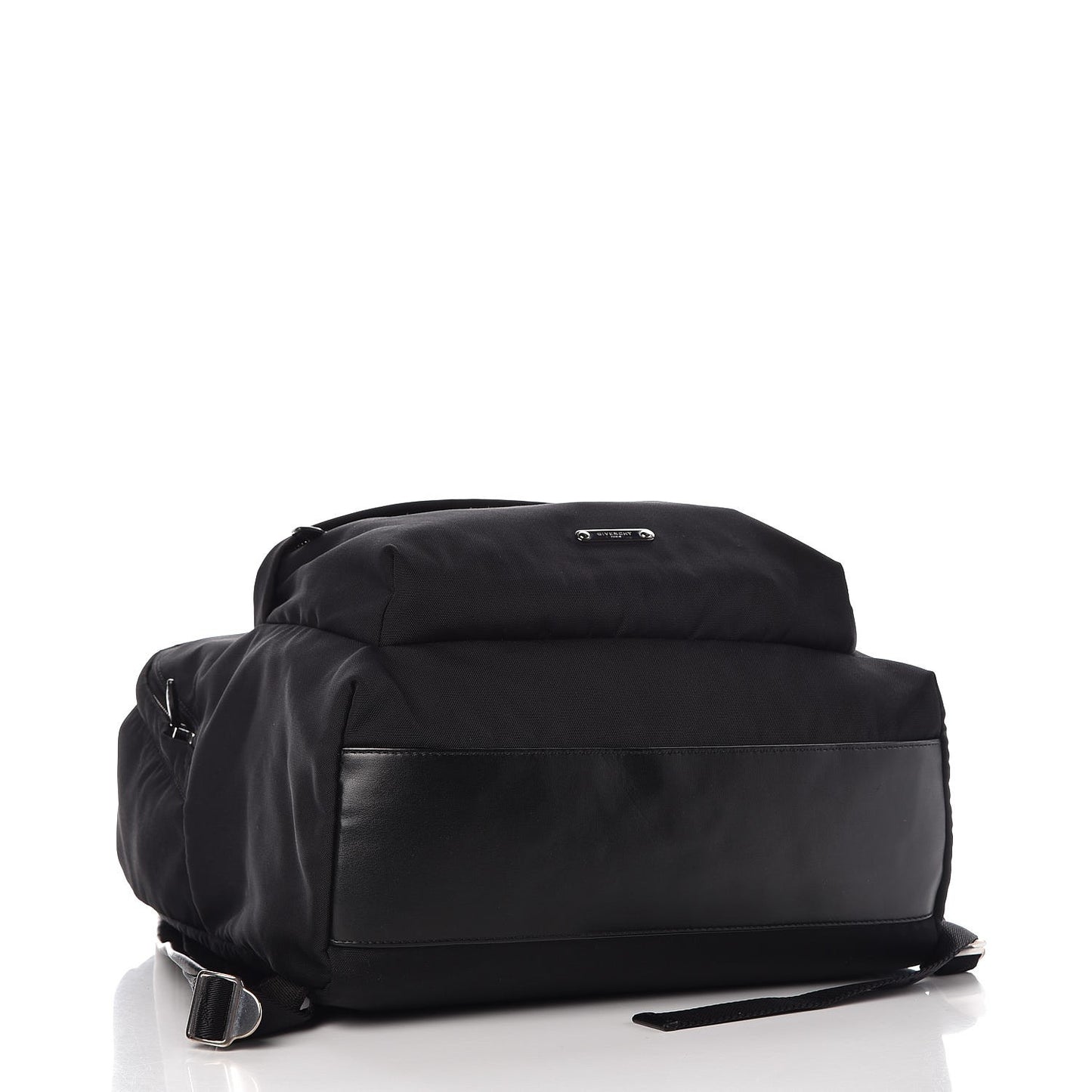 Cotton Metal Plate Backpack Black