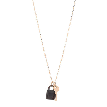 Hermes Permabrass Buffalo Horn Amulette Padlock PM Pendant Necklace 1 of 5
