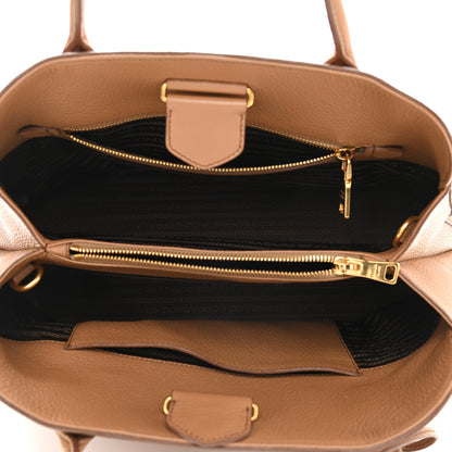 Prada Vitello Daino Dome Satchel Cannella 5 of 8