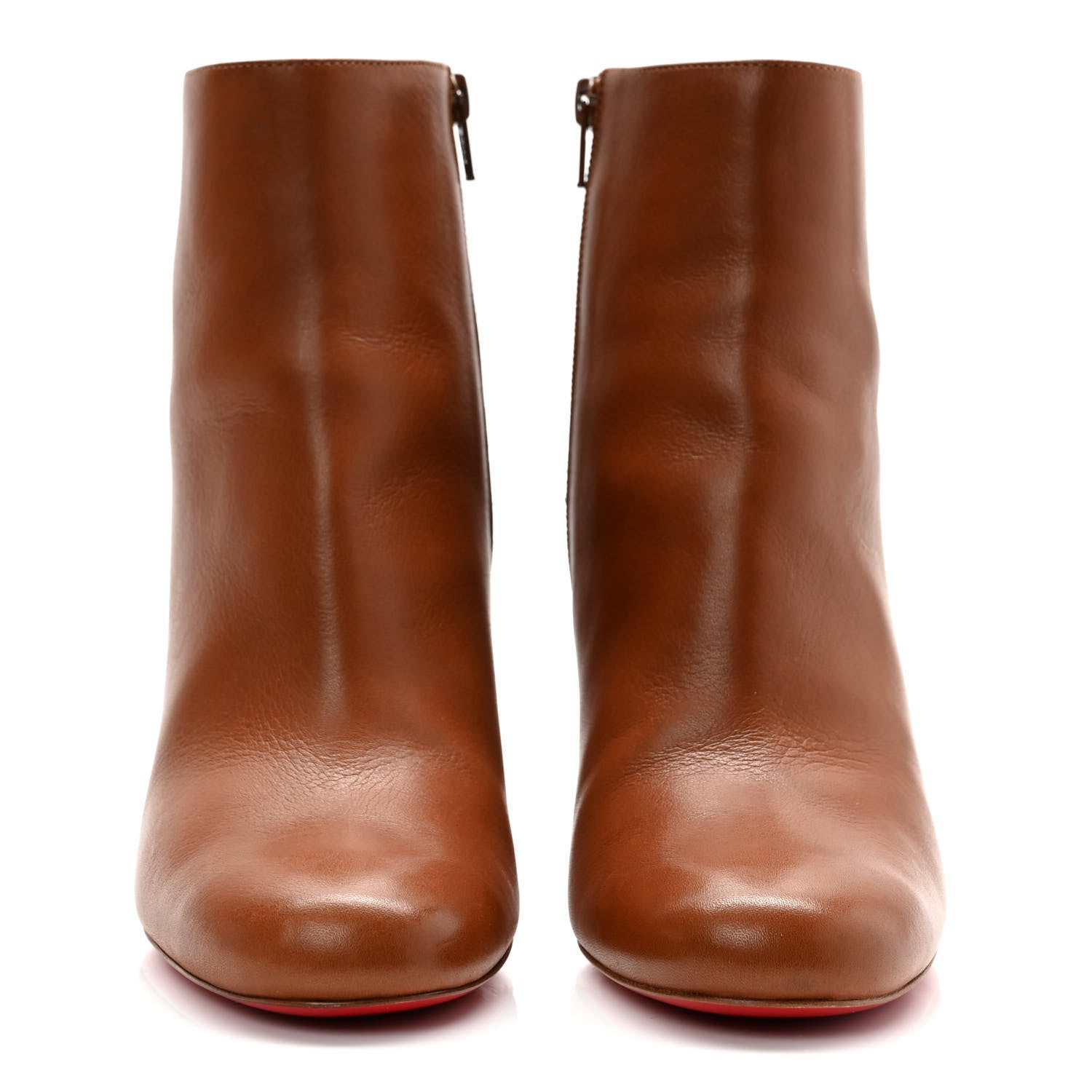 Christian Louboutin Smooth Calfskin Suzi Folk 85 Ankle Boots 39 Cuoio 2 of 7