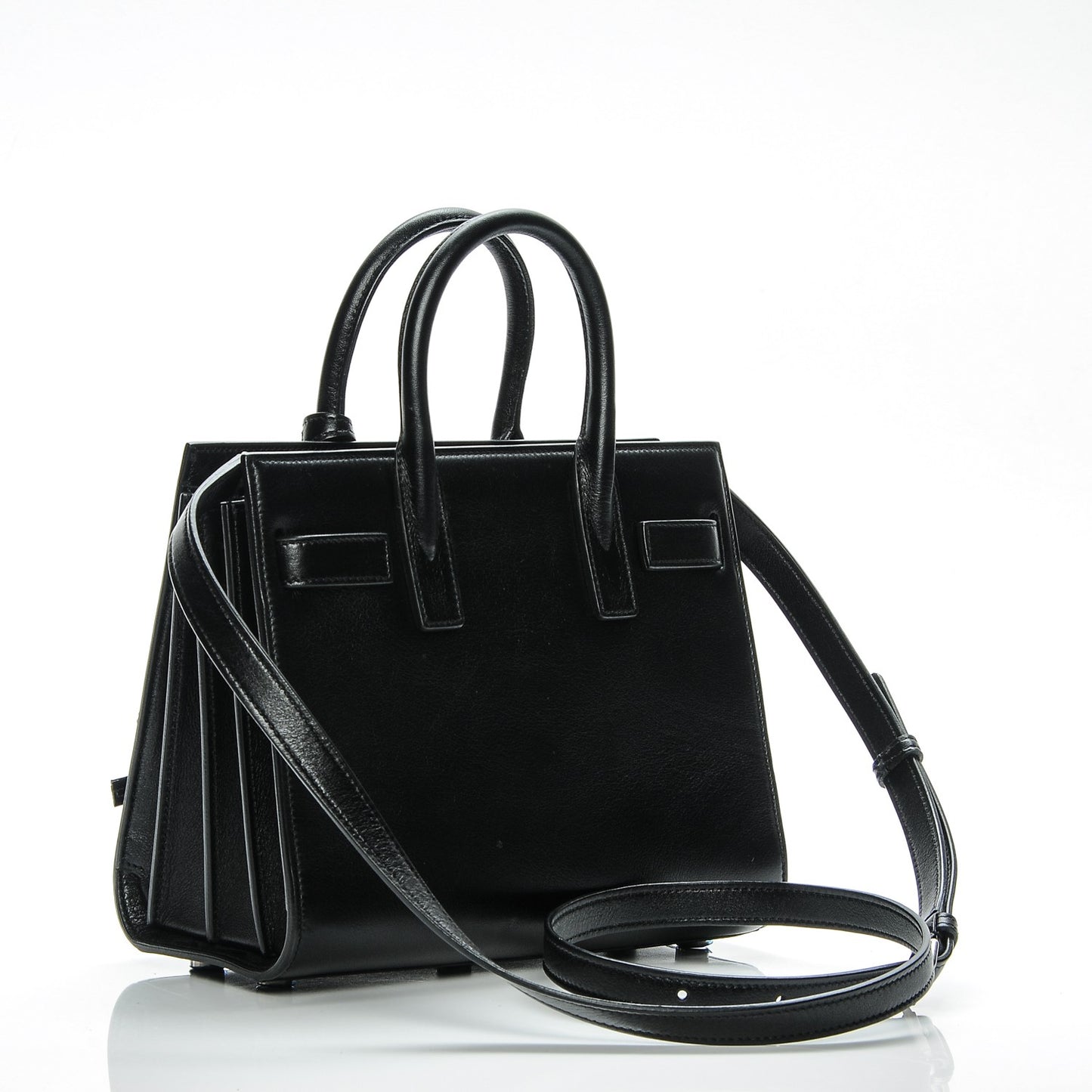 Calfskin Crystal Embellished Nano Sac de Jour Black