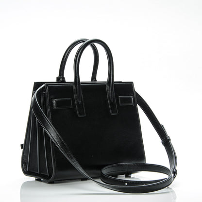 Saint Laurent Calfskin Crystal Embellished Nano Sac de Jour Black 3 of 7