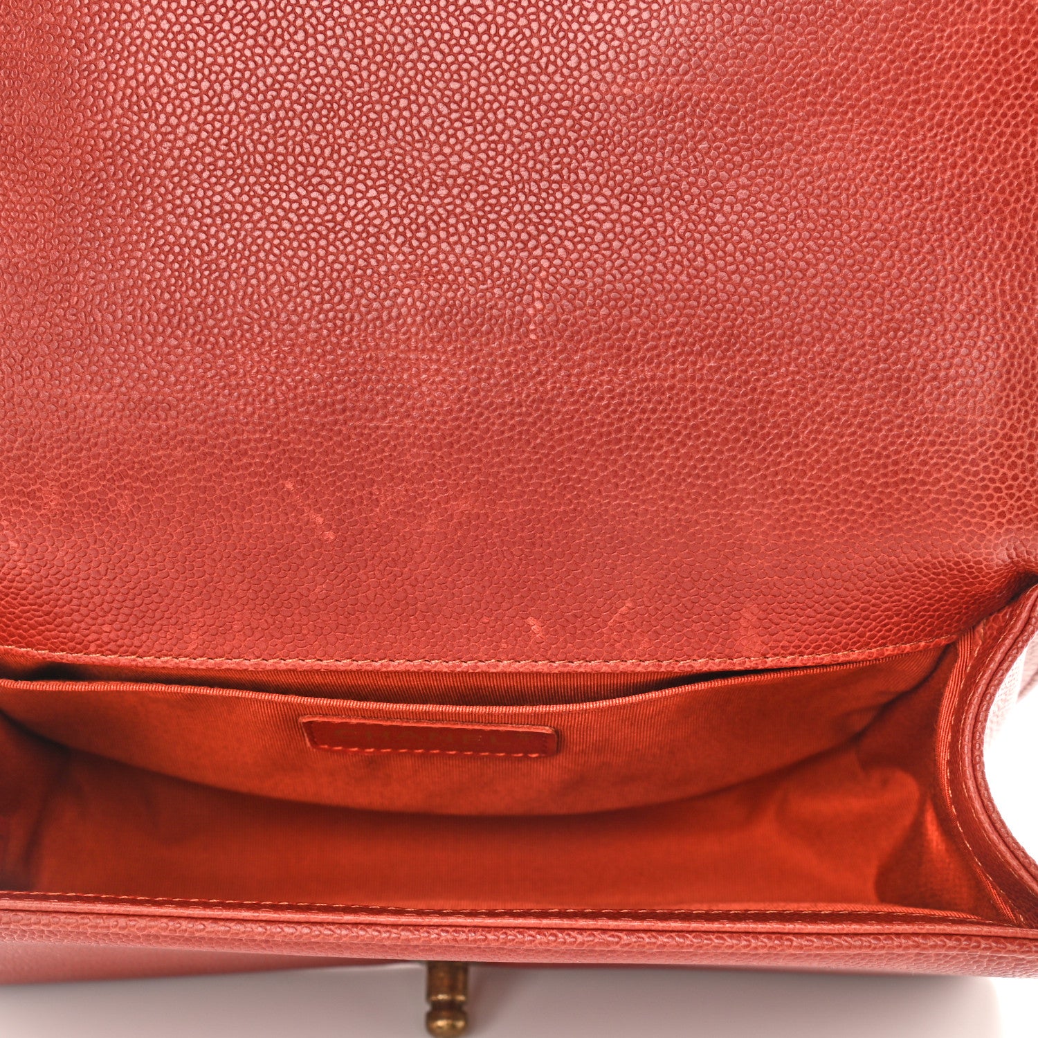 Chanel Caviar Quilted Medium Boy Flap Dark Orange 5 of 11