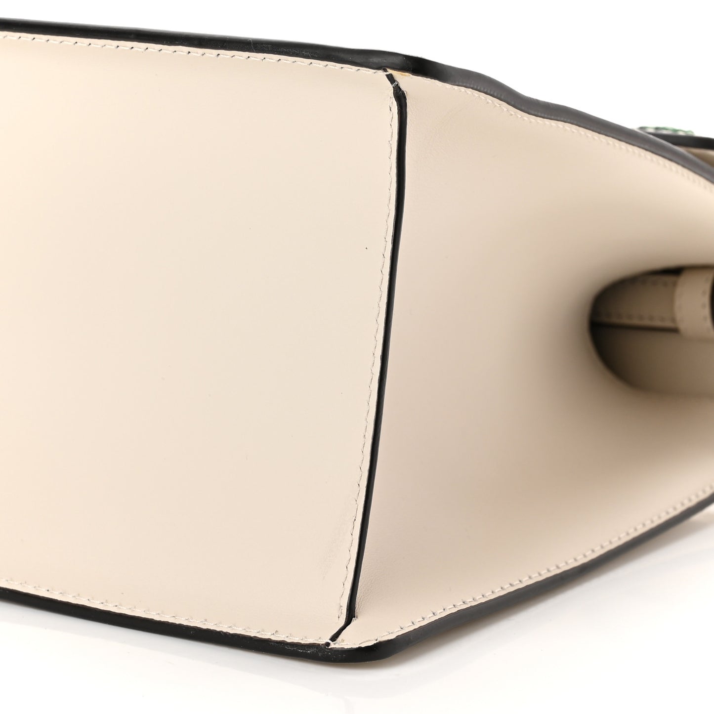 Calfskin Floral Medium Sylvie Top Handle Bag Off White