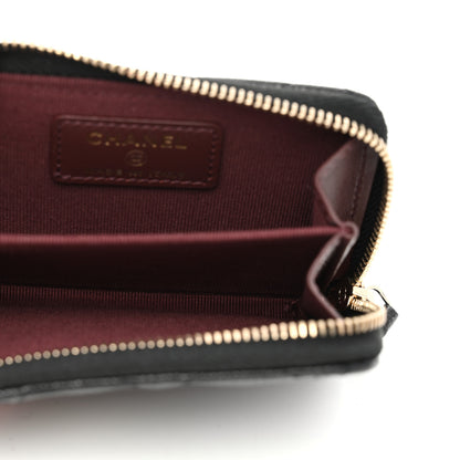 Chanel Caviar Quilted Zip Card Holder Black 5 of 8
