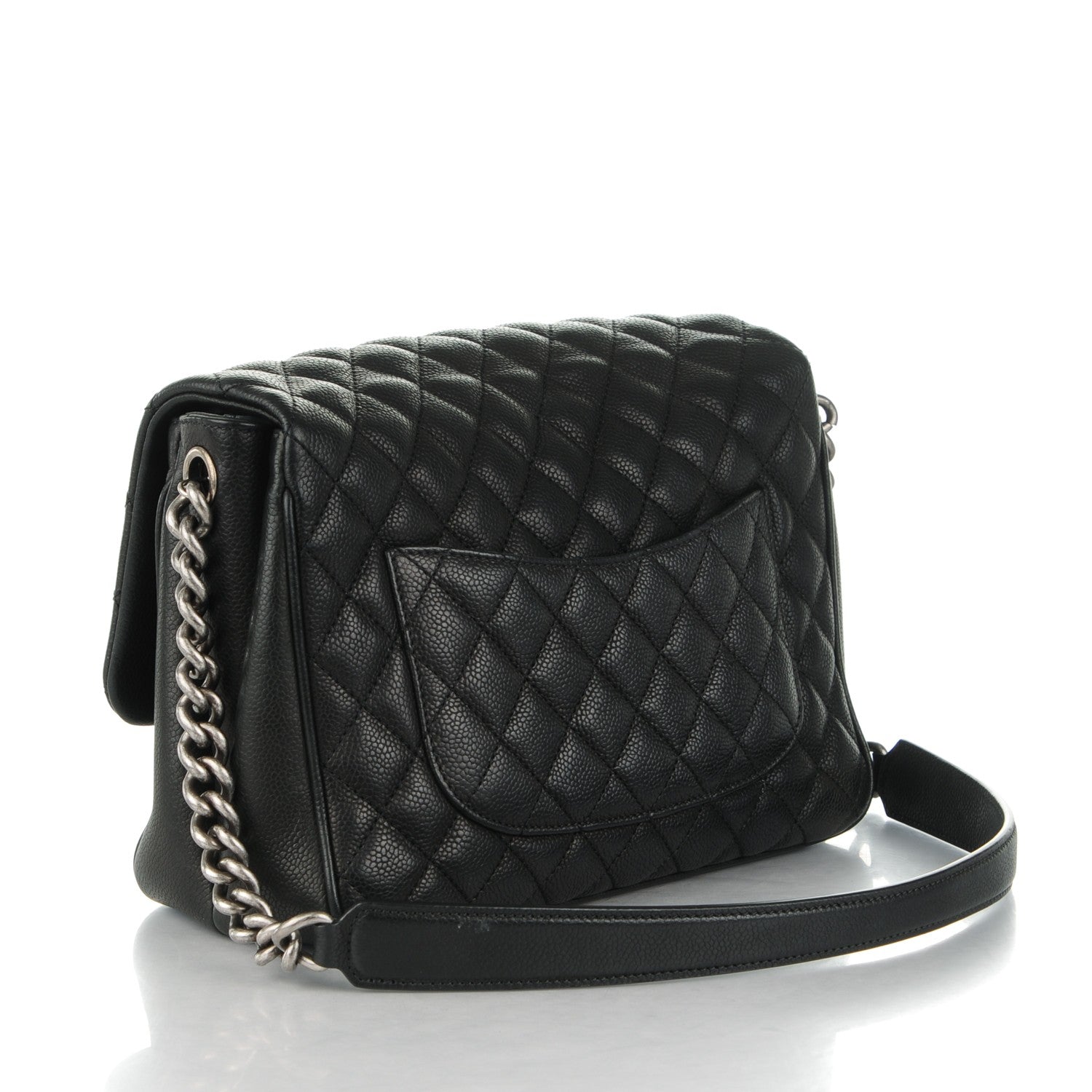 Chanel Caviar Quilted Medium Rock In Rome Single Flap Black 3 of 8