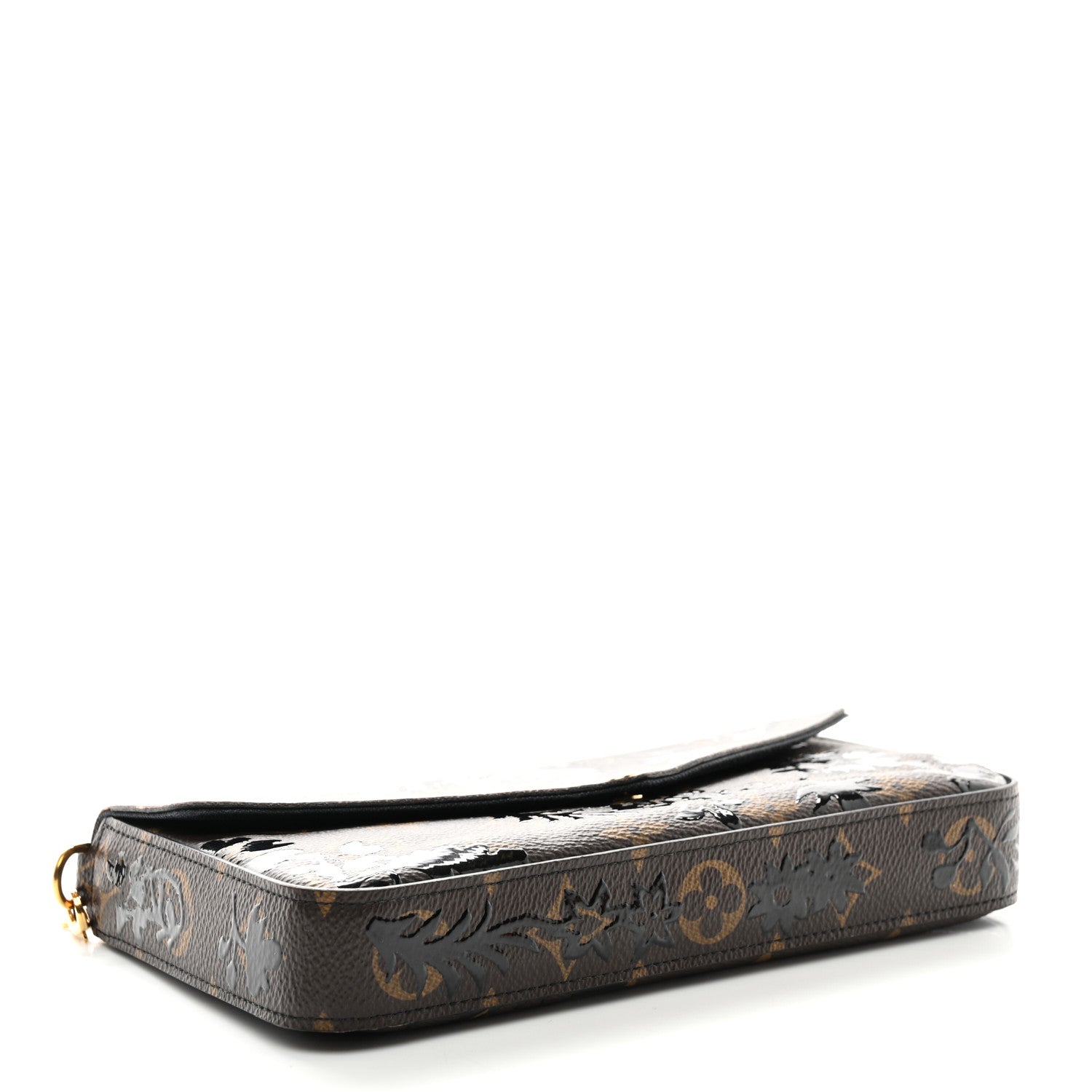Louis Vuitton Monogram Blossom Pochette Felicie Chain Wallet Black 4 of 9