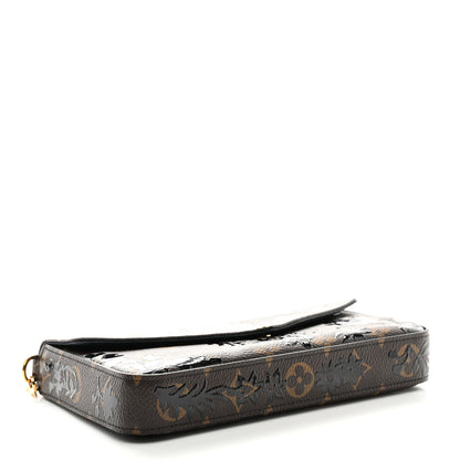 Louis Vuitton Monogram Blossom Pochette Felicie Chain Wallet Black 4 of 9