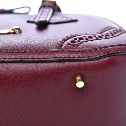 Burberry Calfskin Small Orchard Bowling Bag Burgundy Red 14 of 15