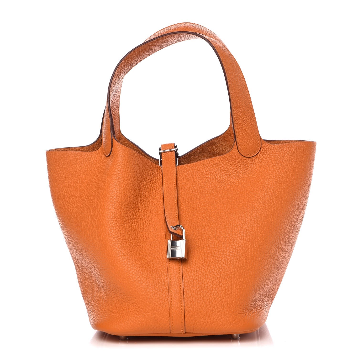 Hermes Taurillon Clemence Picotin Lock 18 PM Abricot 1 of 8