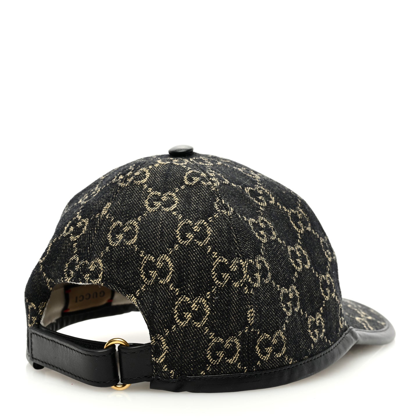 Denim Calfskin GG Monogram Oscar Baseball Hat M Black Ivory