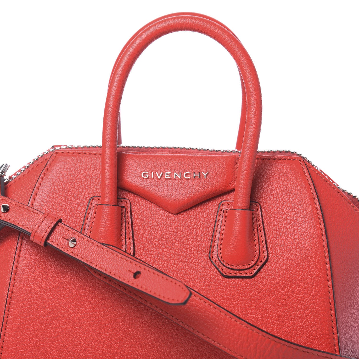 Givenchy Sugar Goatskin Mini Antigona Red 10 of 10