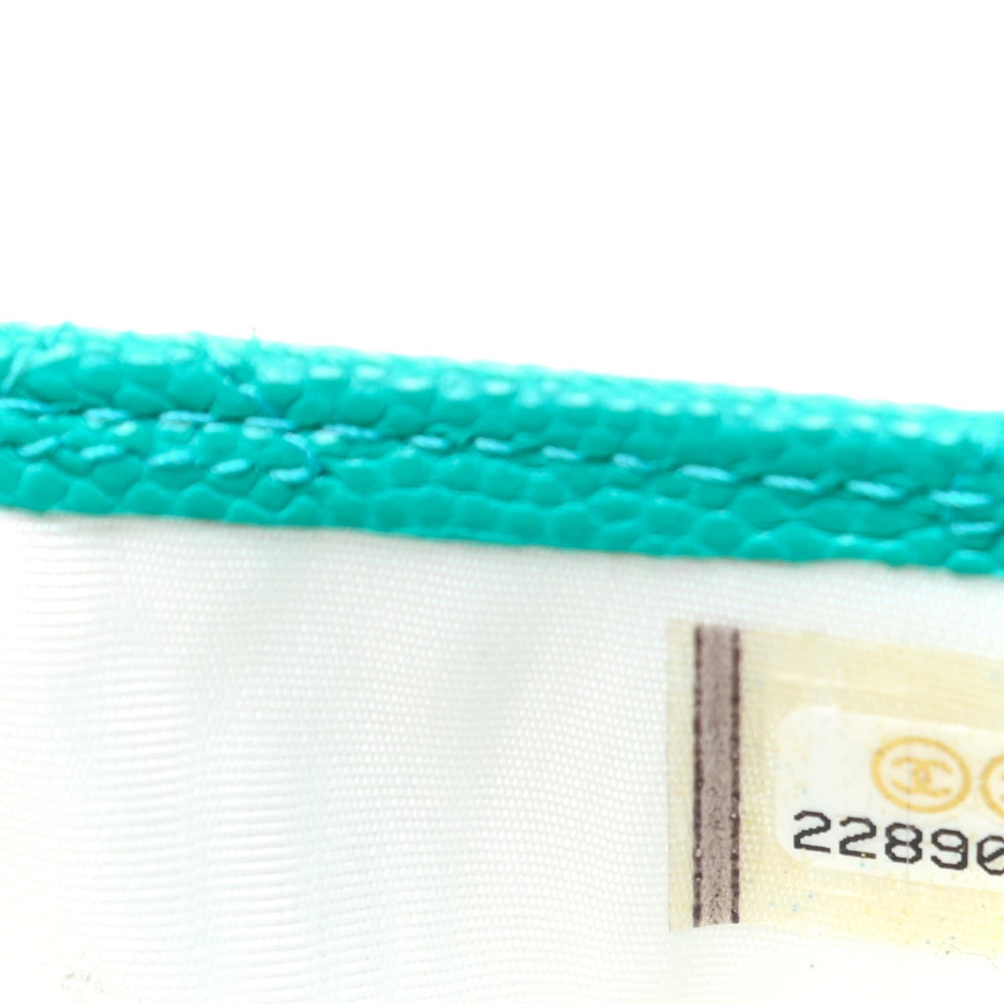 Caviar Quilted Card Holder Turquoise