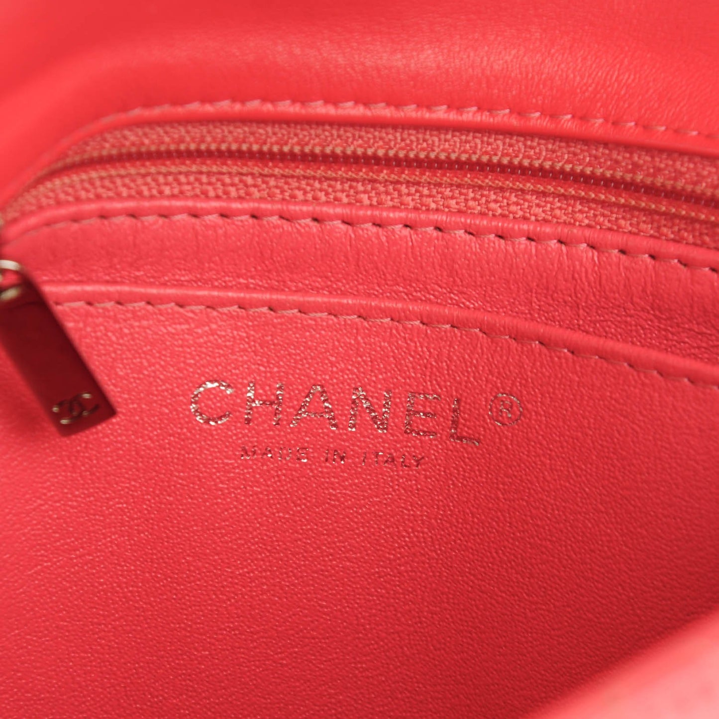 Patent Quilted Mini Square Flap Pink