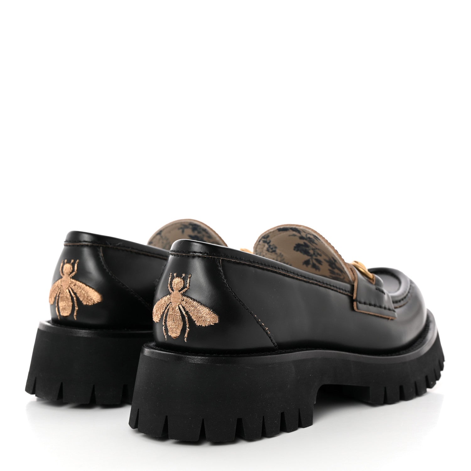 Gucci Cordovan Lux Womens Harald Horsebit 25mm Platform Loafers 37 Black 4 of 13