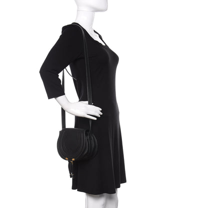 Chloe Calfskin Mini Marcie Round Crossbody Bag Black 2 of 10