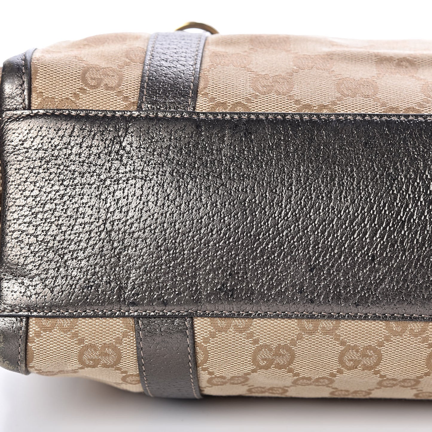Monogram Small Abbey Boston Metallic Brown