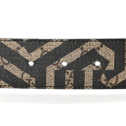 Gucci GG Supreme Monogram Caleido Interlocking G Belt 85 34 Black 4 of 5