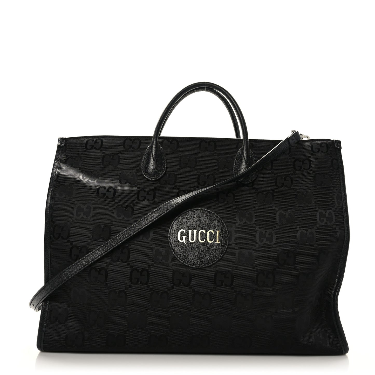 Econyl Nylon Monogram Large Off The Grid Tote Bag Black