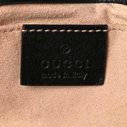 Gucci Calfskin Matelasse Mini GG Marmont Shoulder Bag Black 5 of 9