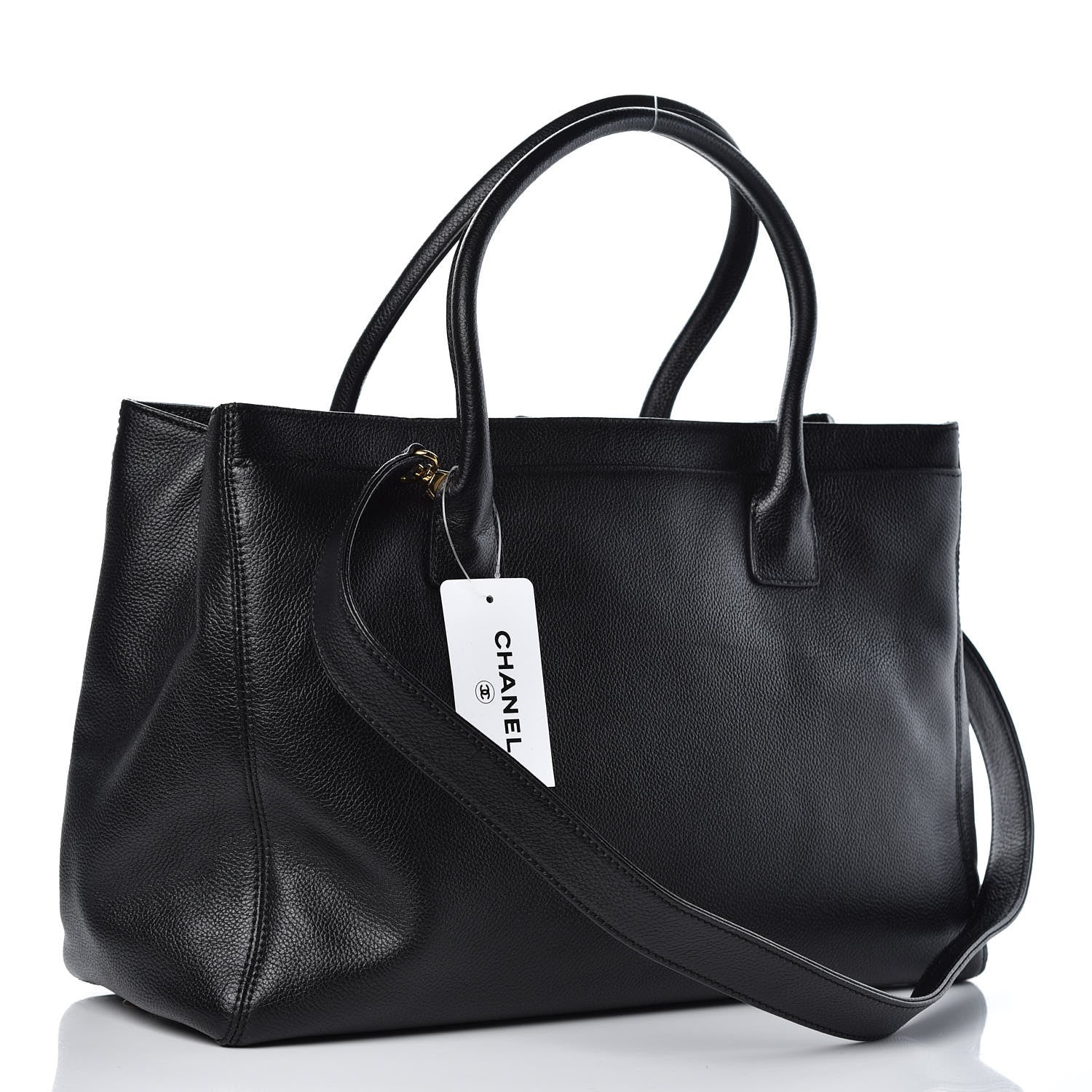 Chanel Calfskin Cerf Shopper Tote Black 4 of 11