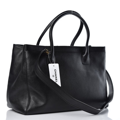 Chanel Calfskin Cerf Shopper Tote Black 4 of 11