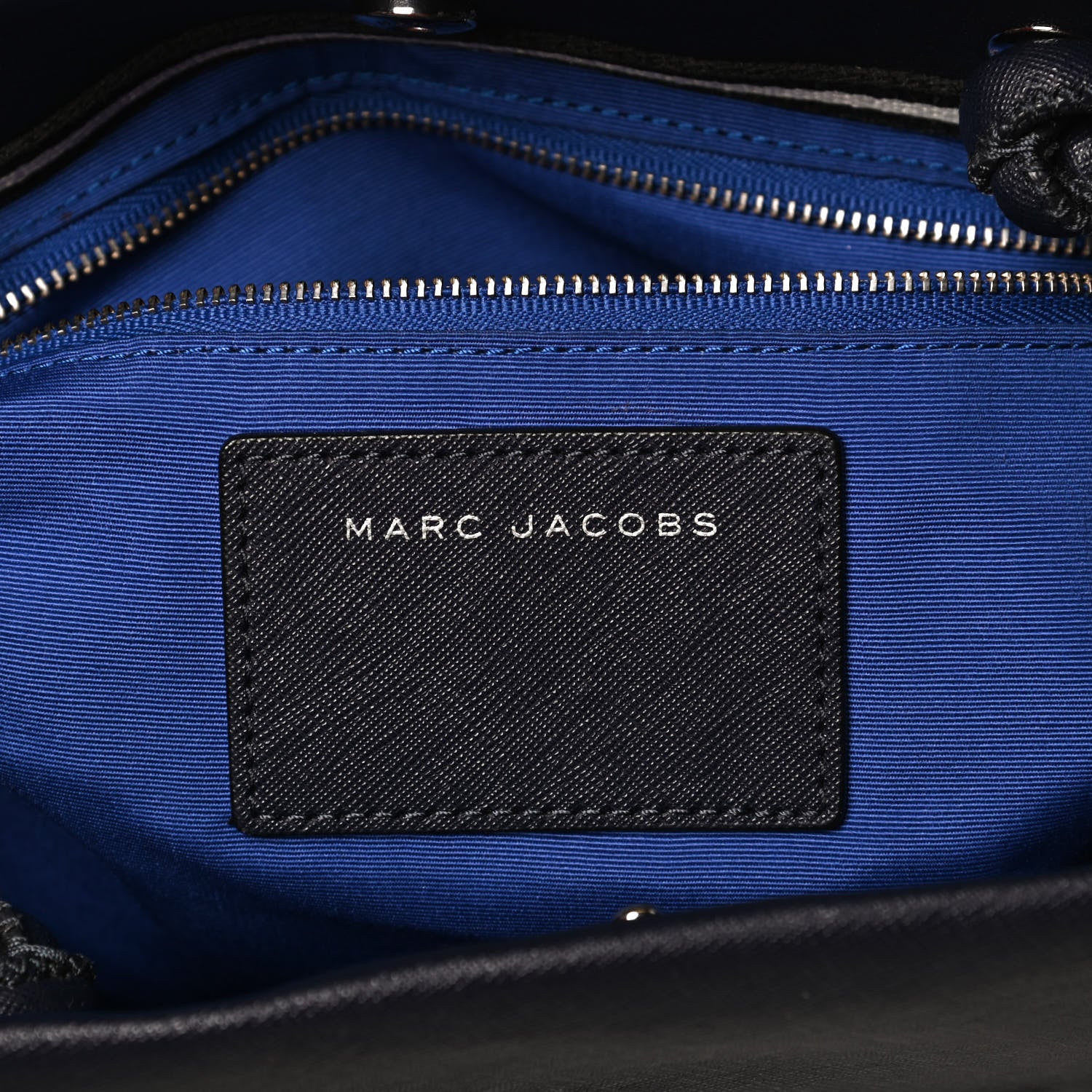 Marc Jacobs Calfskin Embossed Logo East West Shopper Tote Navy 5 of 12
