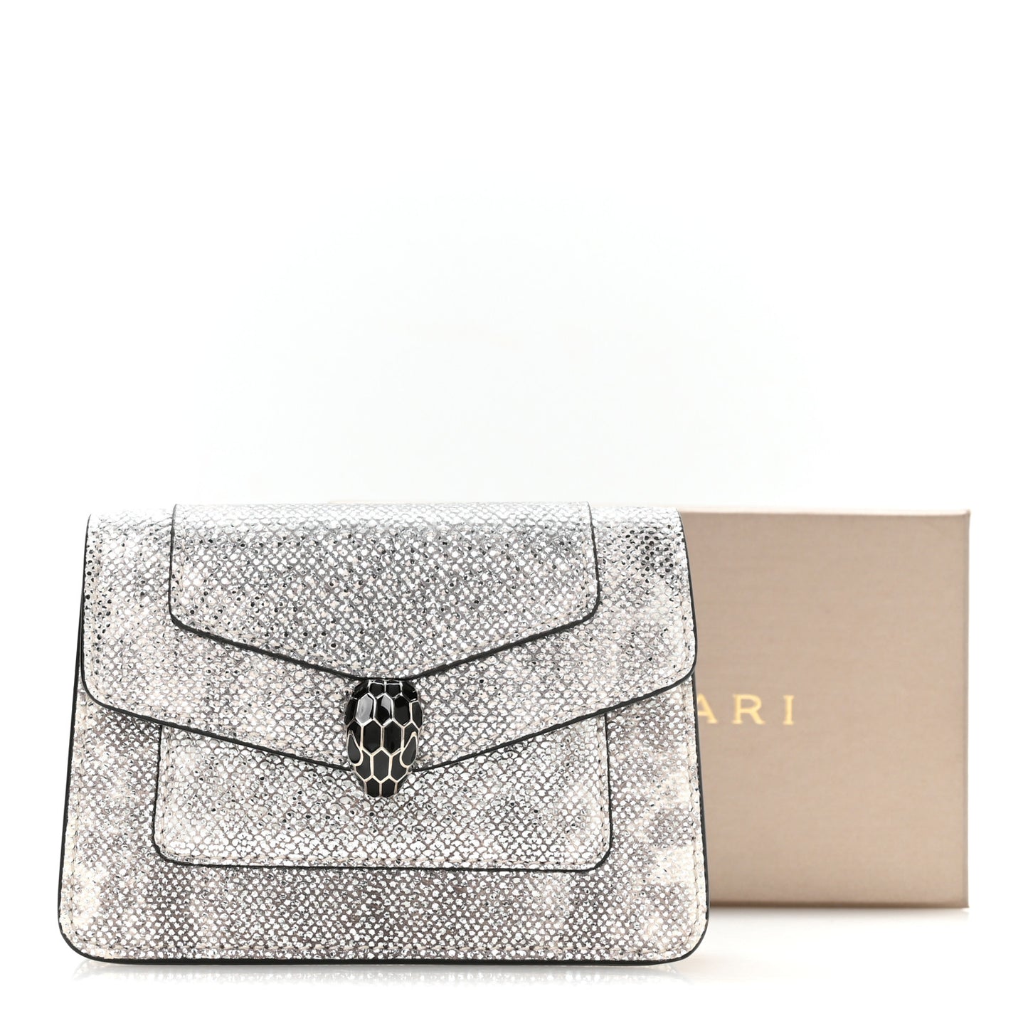 Karung Serpenti Forever Purse Card Holder White Agate