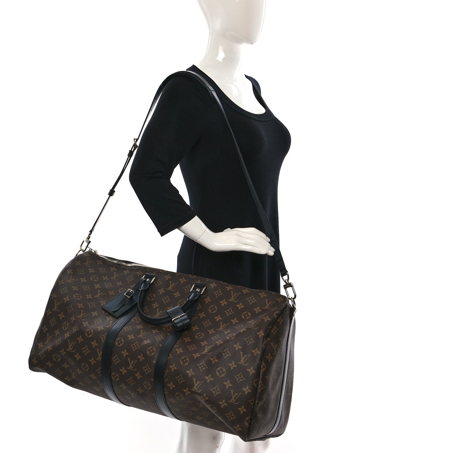 Louis Vuitton Monogram Macassar Keepall Bandouliere 55 2 of 11
