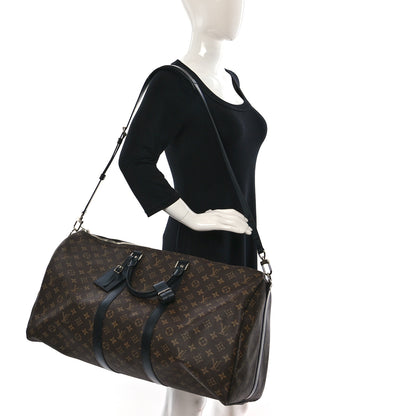 Louis Vuitton Monogram Macassar Keepall Bandouliere 55 2 of 11