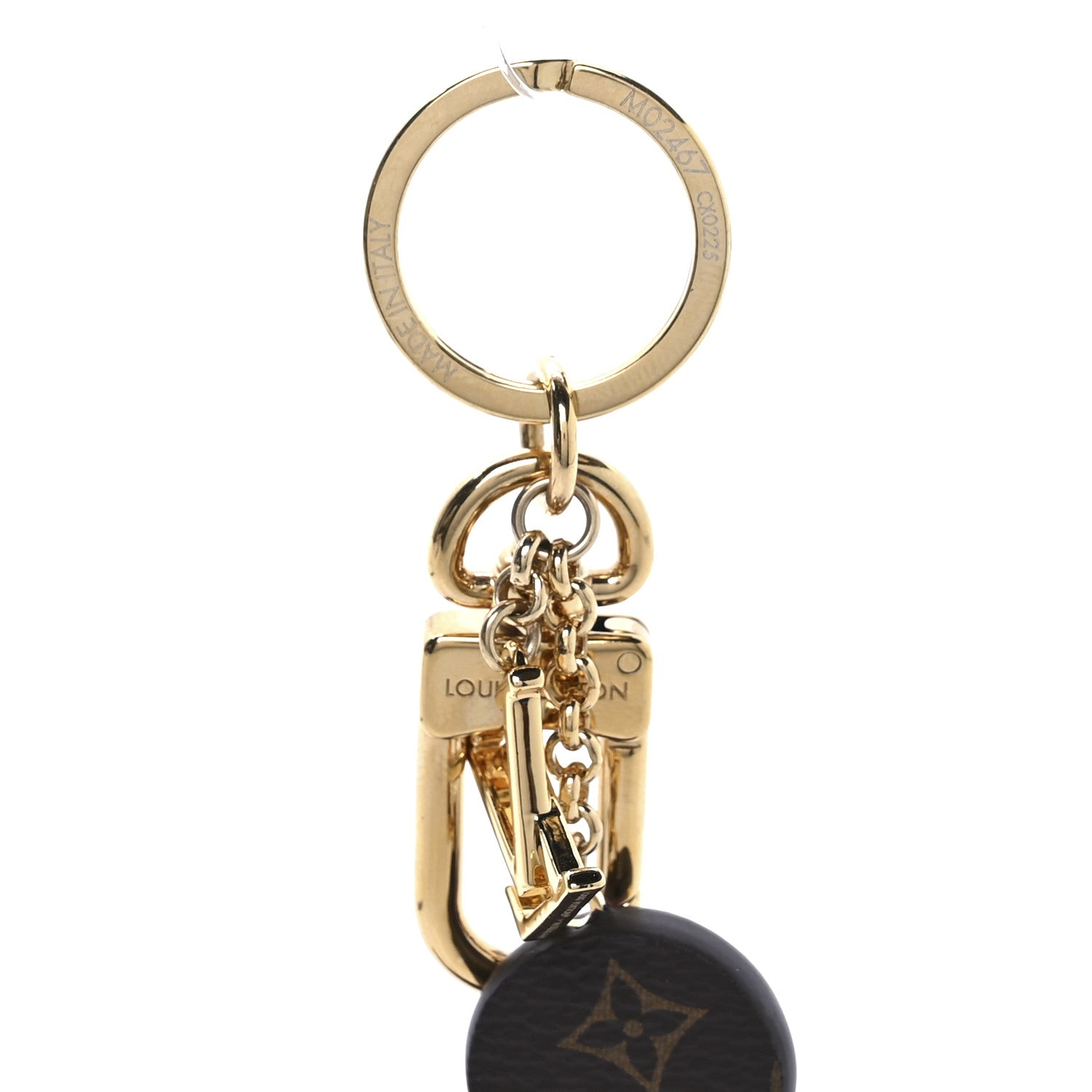 Louis Vuitton LV x TM Cowhide Monogram Superflat Panda Key Ring