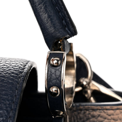 Louis Vuitton Taurillon Chevron Capucines PM Navy 11 of 12