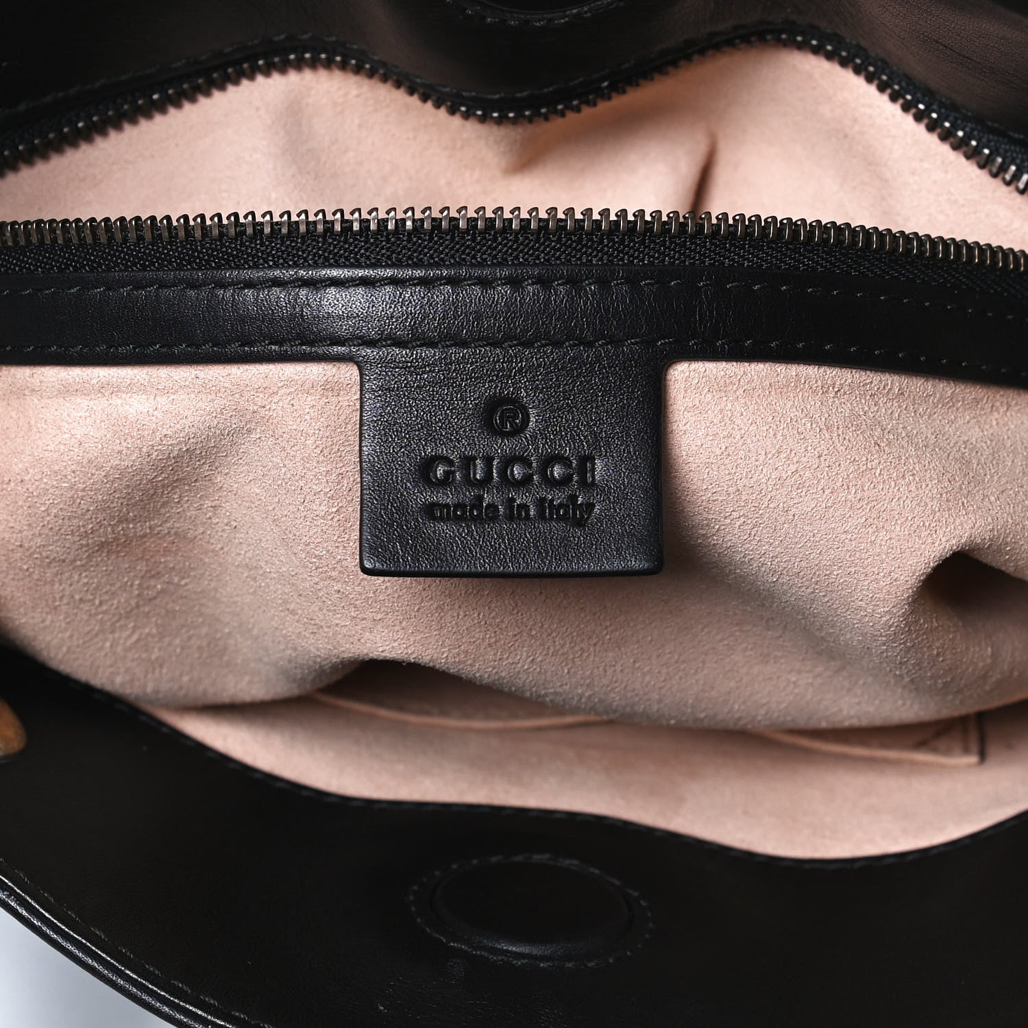 Gucci Calfskin Matelasse Medium GG Marmont Open Top Shoulder Bag Black 5 of 16