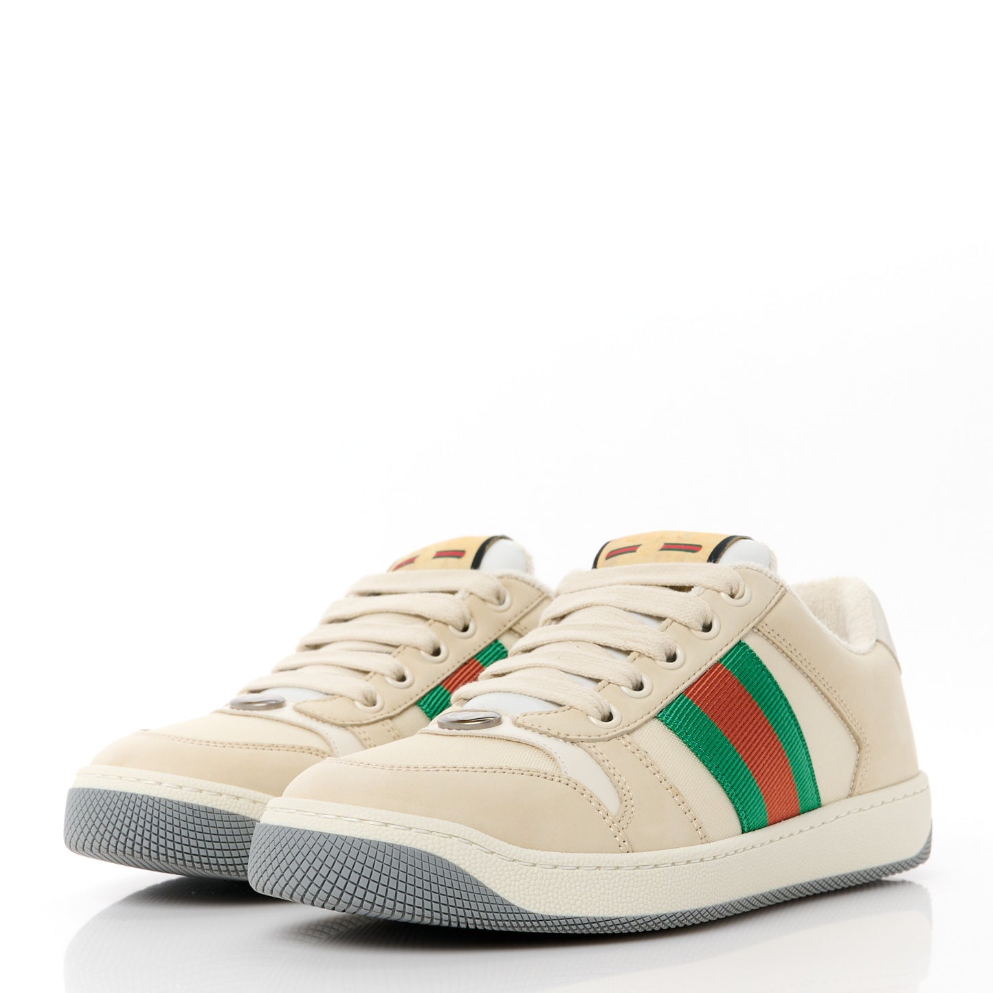 Nylon Nubuck Web Womens Screener Sneakers 35.5 Mystic White Dusty Milk