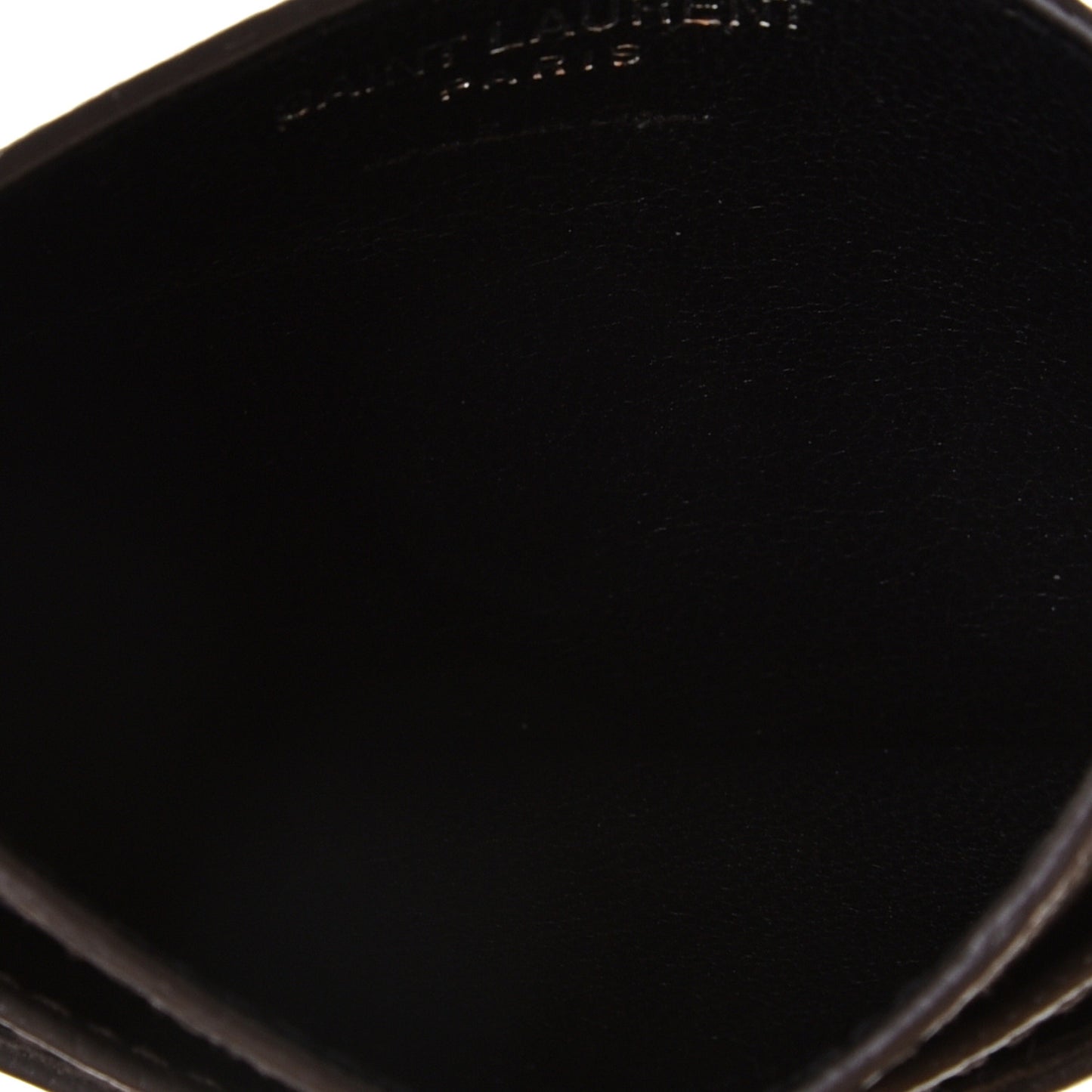 Grain De Poudre Matelasse Chevron Monogram Credit Card Case Coal