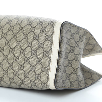 Gucci GG Supreme Monogram Medium Padlock Tote White 10 of 13