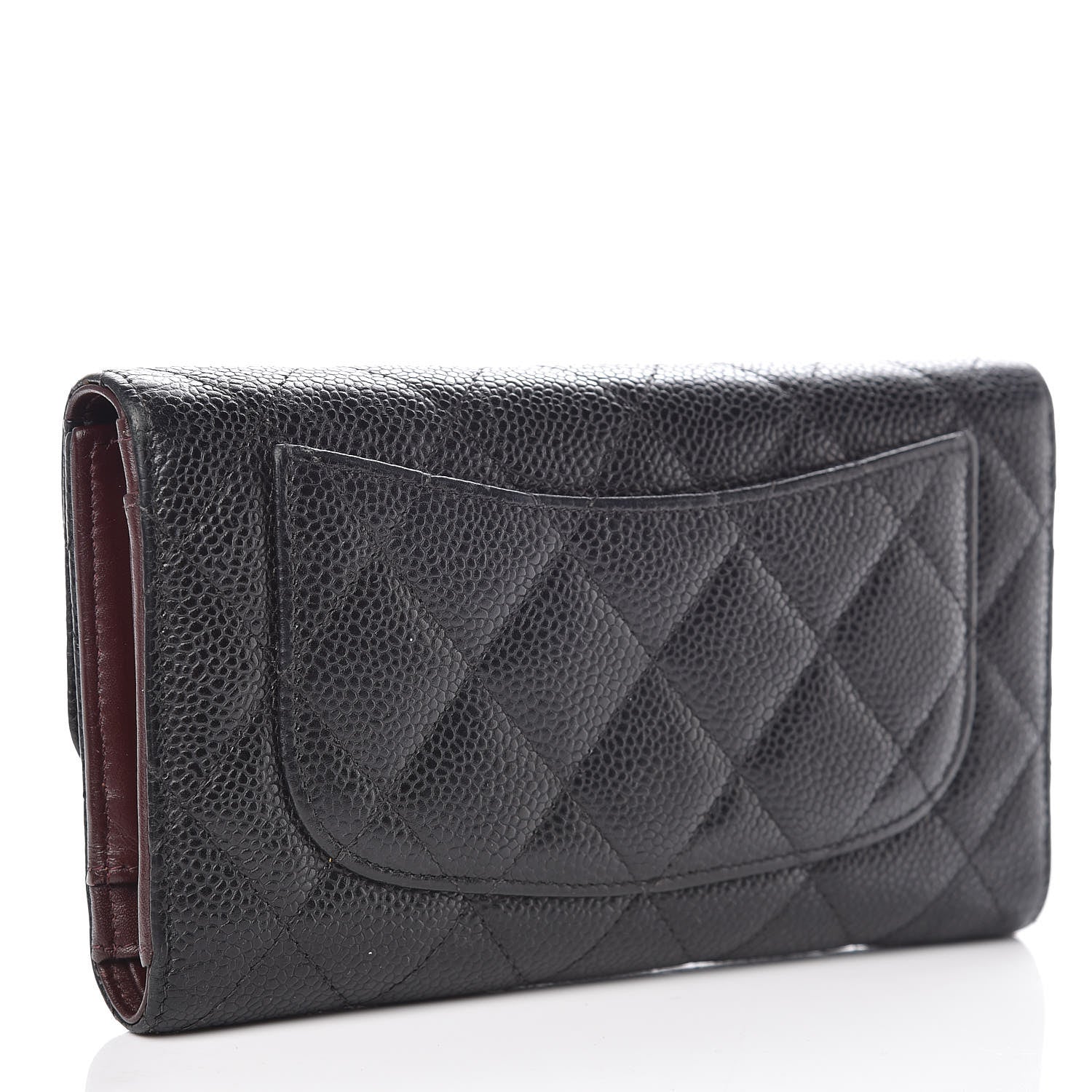 Chanel Caviar Quilted Long Flap Wallet Black 3 of 9
