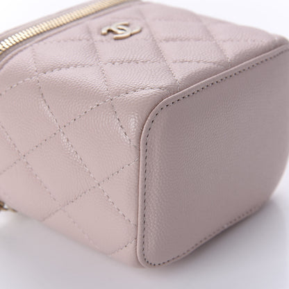 Chanel Caviar Quilted Mini Vanity Case With Chain Light Pink 6 of 11