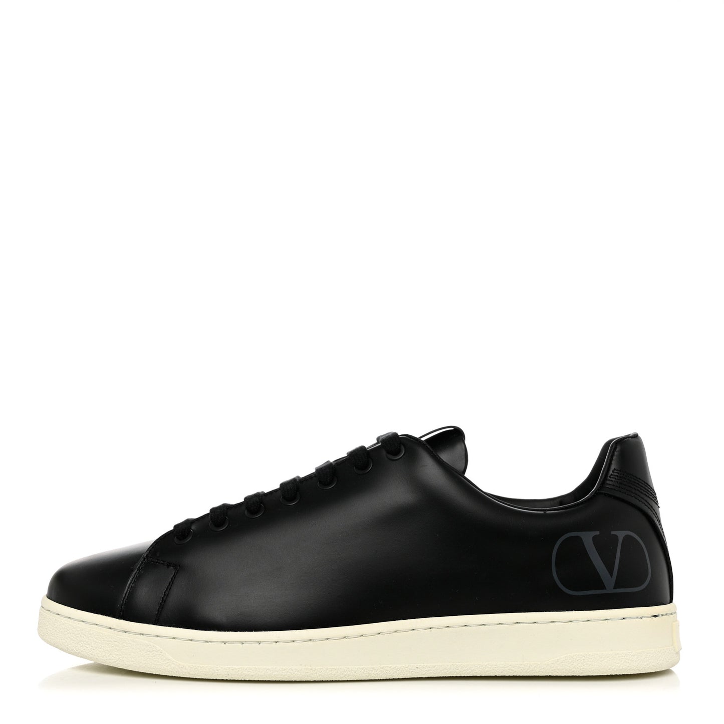 Calfskin Mens VLogo Sneakers 43 Black