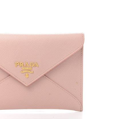 Prada Saffiano Metal Envelope Wallet Orchidea 10 of 12